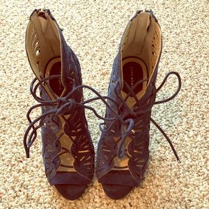 Zara Heel Lace Up Bootie Sandals